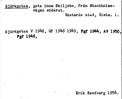 Bild på arkivkortet för arkivposten Björkgatan