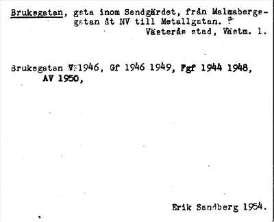 Bild på arkivkortet för arkivposten Bruksgatan