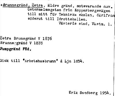 Bild på arkivkortet för arkivposten +Brunnsgränd, Östra