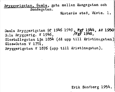 Bild på arkivkortet för arkivposten Bryggerigatan, Gamla