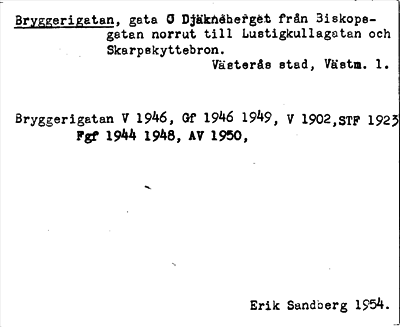 Bild på arkivkortet för arkivposten Bryggerigatan