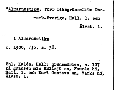 Bild på arkivkortet för arkivposten *Almarnæstikæ