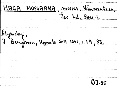 Bild på arkivkortet för arkivposten Haga Mossarna
