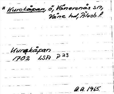 Bild på arkivkortet för arkivposten *Kurokåpan