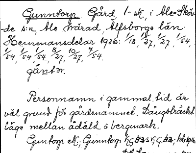 Bild på arkivkortet för arkivposten Gunntorp