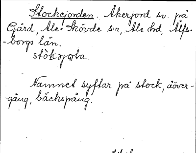 Bild på arkivkortet för arkivposten Stockejorden
