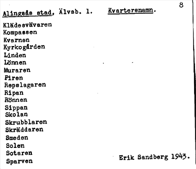 Bild på arkivkortet för arkivposten Alingsås stad