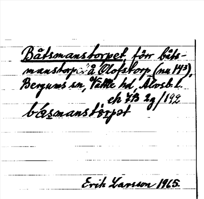 Bild på arkivkortet för arkivposten Båtsmanstorpet