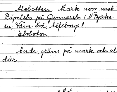 Bild på arkivkortet för arkivposten Alebotten