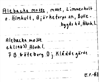 Bild på arkivkortet för arkivposten Alebacka mosse