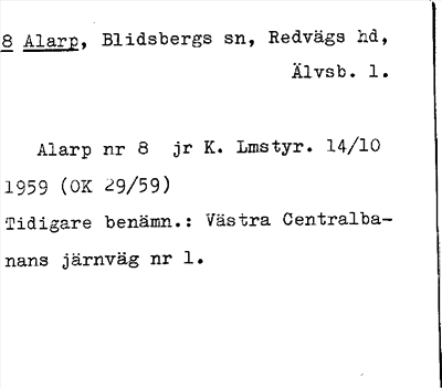 Bild på arkivkortet för arkivposten Alarp
