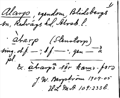 Bild på arkivkortet för arkivposten Alarp
