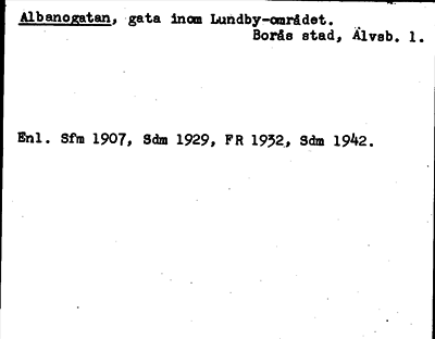 Bild på arkivkortet för arkivposten Albanogatan