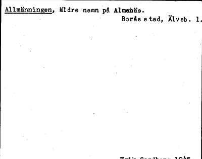Bild på arkivkortet för arkivposten Allmänningen