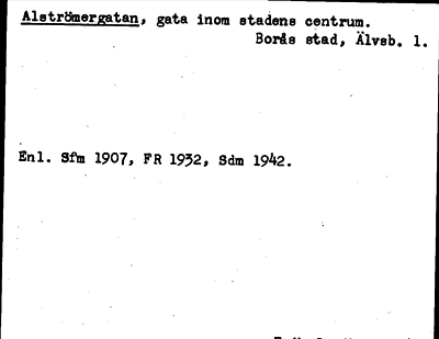 Bild på arkivkortet för arkivposten Alströmsgatan