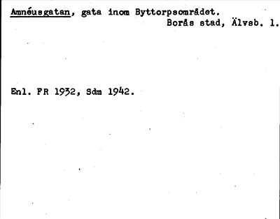 Bild på arkivkortet för arkivposten Amnéusgatan