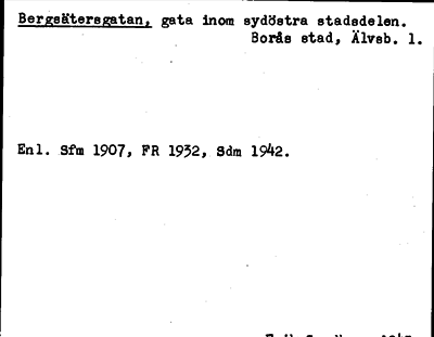 Bild på arkivkortet för arkivposten Bergsätersgatan