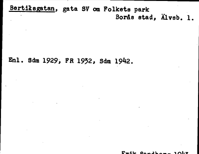 Bild på arkivkortet för arkivposten Bertilsgatan