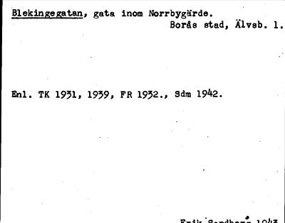 Bild på arkivkortet för arkivposten Blekingegatan