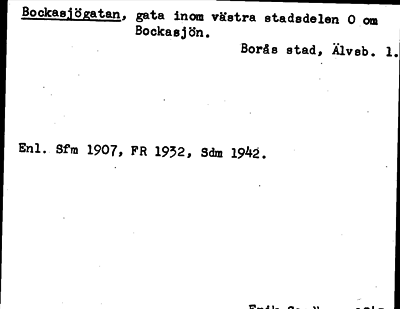 Bild på arkivkortet för arkivposten Bockasjögatan
