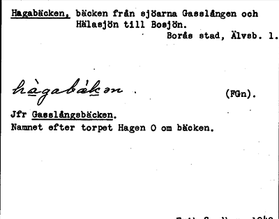 Bild på arkivkortet för arkivposten Hagabäcken