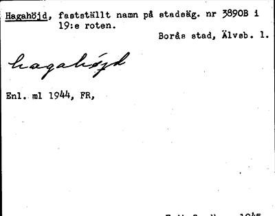 Bild på arkivkortet för arkivposten Hagahöjd