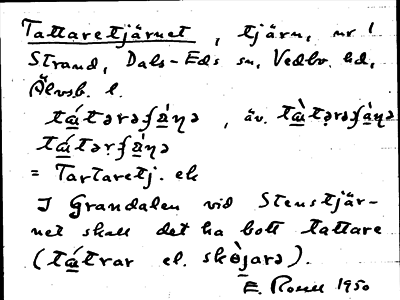 Bild på arkivkortet för arkivposten Tattaretjärnet