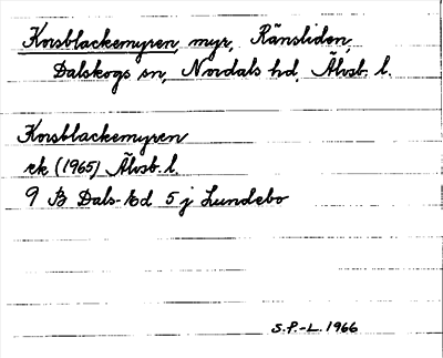 Bild på arkivkortet för arkivposten Korsblackemyren