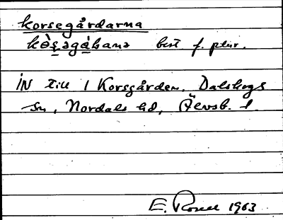 Bild på arkivkortet för arkivposten Korsegårdarna