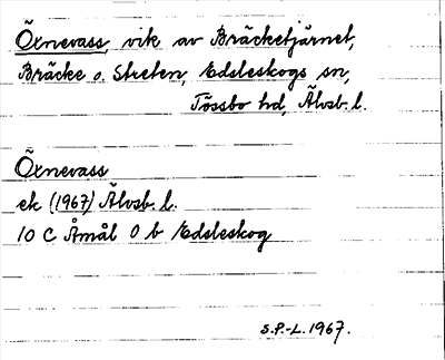 Bild på arkivkortet för arkivposten Öxnevass