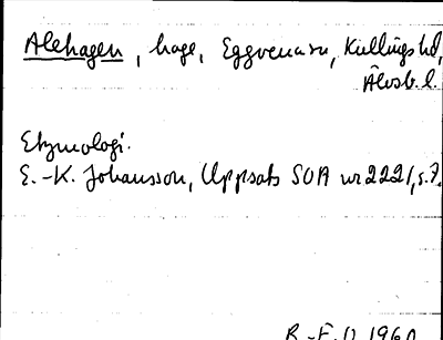 Bild på arkivkortet för arkivposten Alehagen