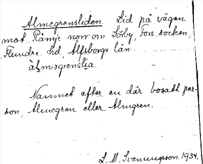 Bild på arkivkortet för arkivposten Almegrensliden