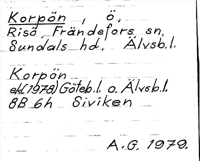 Bild på arkivkortet för arkivposten Korpön
