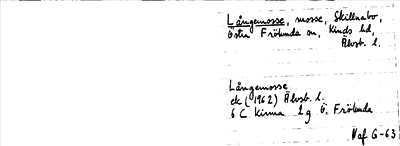 Bild på arkivkortet för arkivposten Långemosse