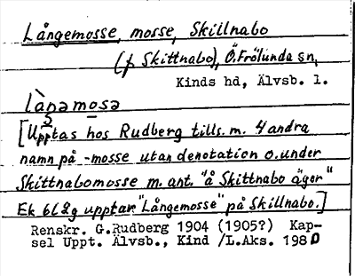 Bild på arkivkortet för arkivposten Långemosse