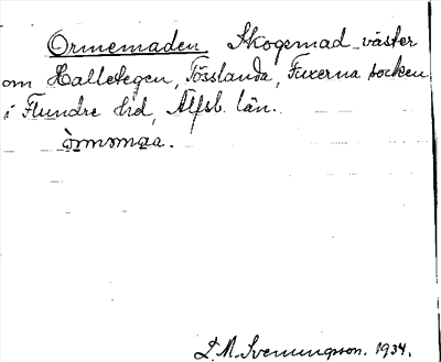 Bild på arkivkortet för arkivposten Ormemaden
