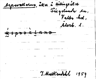 Bild på arkivkortet för arkivposten Aspevallarne
