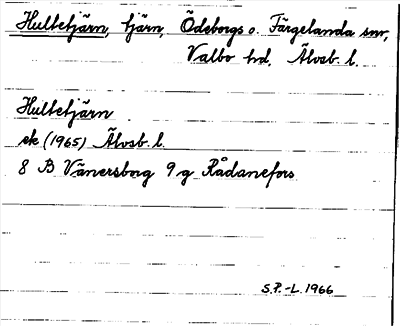 Bild på arkivkortet för arkivposten Hultetjärn