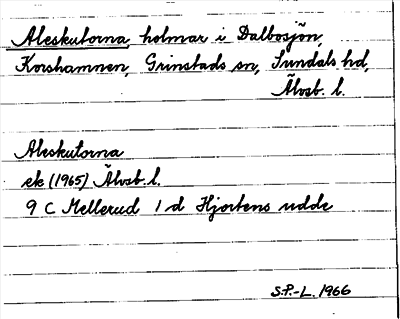 Bild på arkivkortet för arkivposten Aleskutorna
