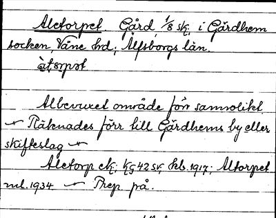 Bild på arkivkortet för arkivposten Aletorpet
