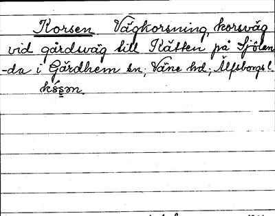 Bild på arkivkortet för arkivposten Korsen