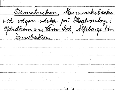 Bild på arkivkortet för arkivposten Ormebacken