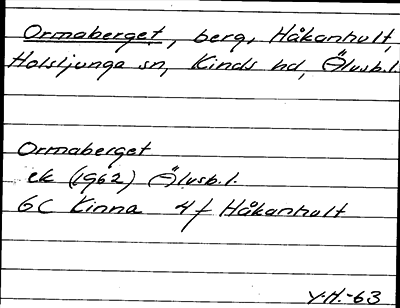 Bild på arkivkortet för arkivposten Ormaberget