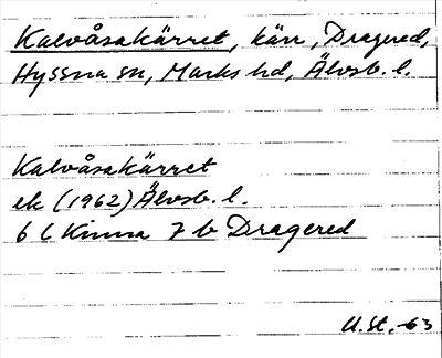 Bild på arkivkortet för arkivposten Kalvåsakärret