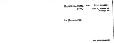 Bild på arkivkortet för arkivposten Alegunnen, Norra, se Alegrunnerna