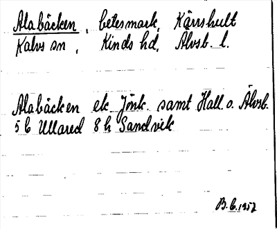 Bild på arkivkortet för arkivposten Alabäcken