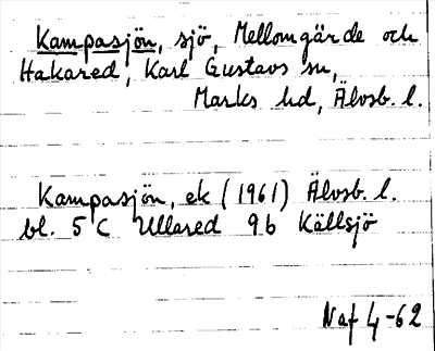 Bild på arkivkortet för arkivposten Kampasjön