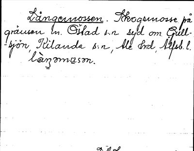 Bild på arkivkortet för arkivposten Långemossen