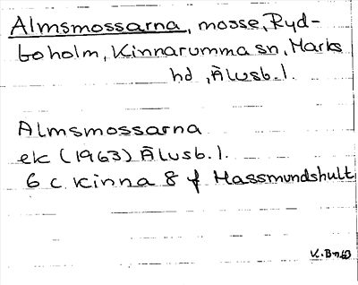 Bild på arkivkortet för arkivposten Almsmossarna