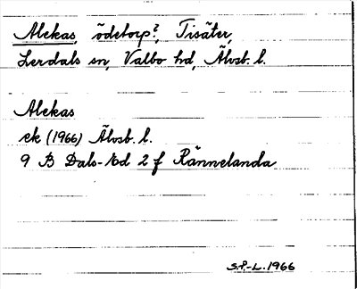 Bild på arkivkortet för arkivposten Alekas